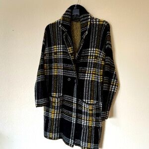 Coco + Carmen Plaid Sweater Shacket Jacket Sz L/XL